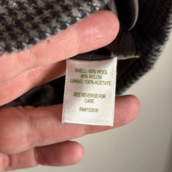 Garnet Hill Houndstooth Fitted Cropped Jacket Size 14 - Picture 6 of 8